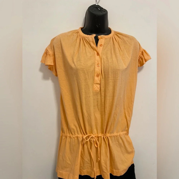 Vintage Yves Saint Laurent Orange Shirt Tunic - Picture 1 of 9